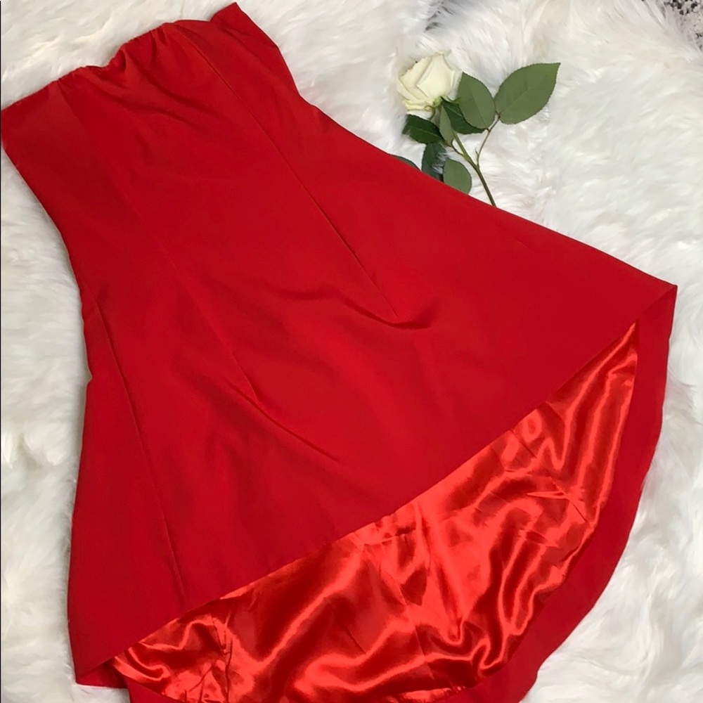 🆕 High Low Strapless Dress